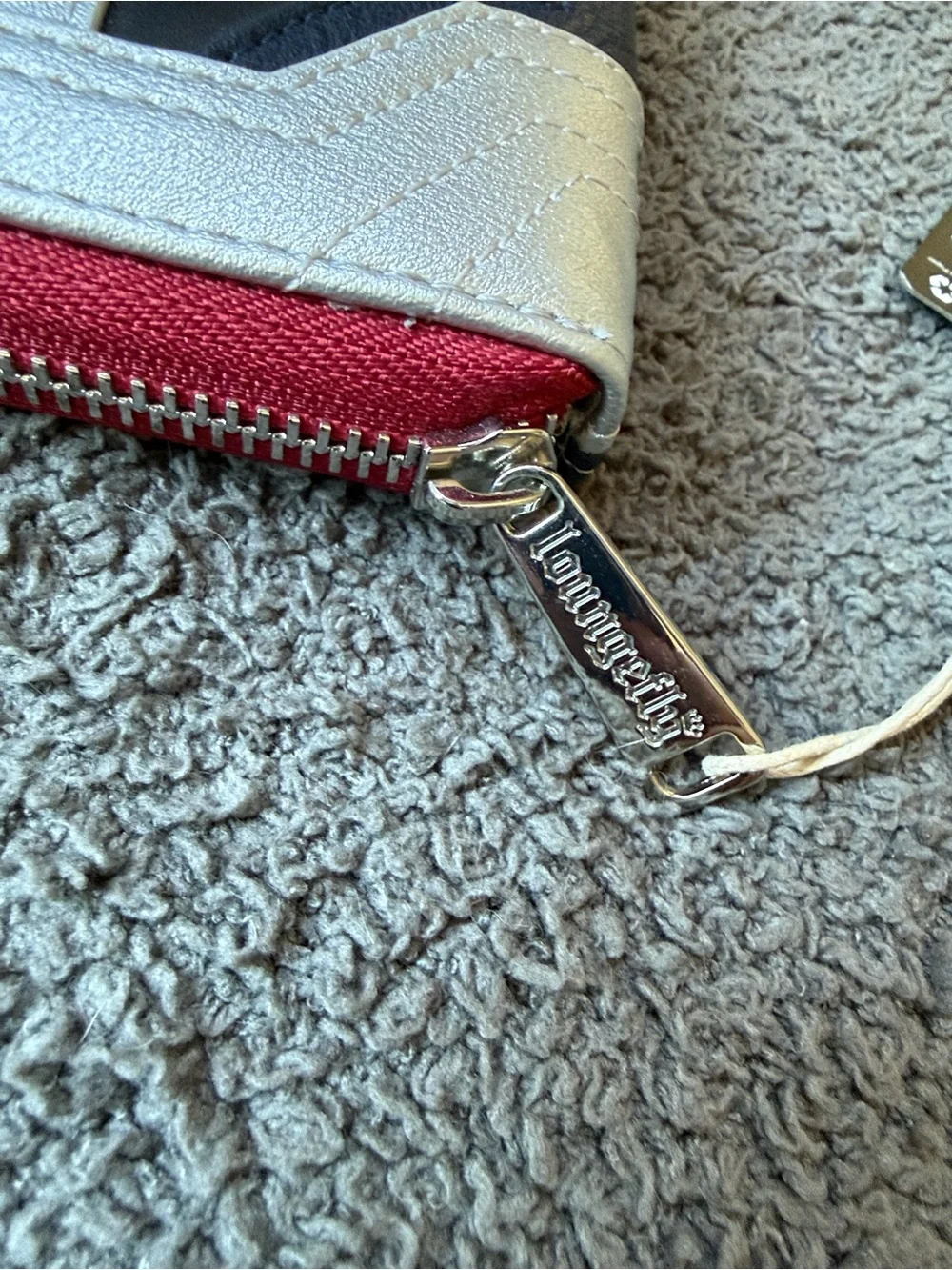 Loungefly Marvel Silver, Black & Red Zip Wallet featuring Thor - NWT